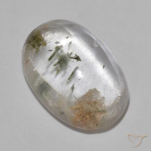 Cuarzo con hedenbergita Multicolor natural de 18.07 ct, Ovalada, Transparente