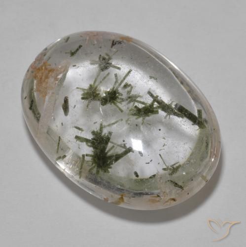 20.92ct Natural Multicolor Cuarzo Con Hedenbergita, Ovalada, Transparente