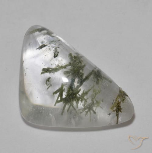 Cuarzo con hedenbergita Multicolor natural de 19.12 ct, Trillón, Transparente