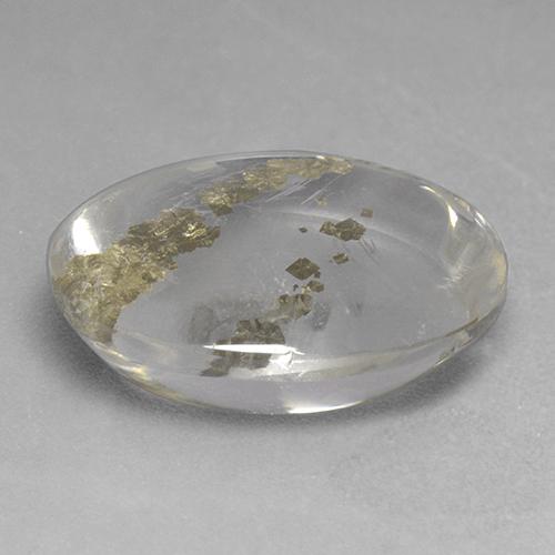 Cuarzo con marcasita Multicolor natural de 13.13 ct, Corte Óvalo, Transparente