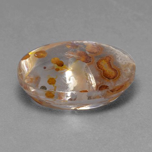 Cuarzo con marcasita multicolor natural de 7,46 ct, corte óvalo, transparente
