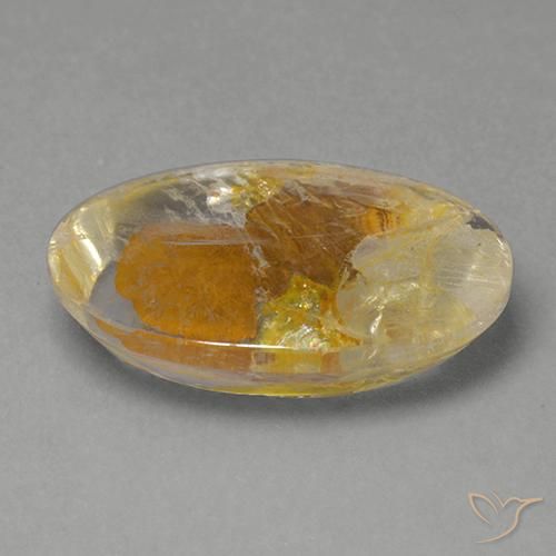 Cuarzo con marcasita Multicolor natural de 11.77 ct, Ovalada, Transparente