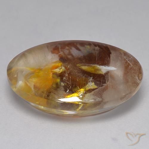 Cuarzo con marcasita Multicolor natural de 9.40 ct, Ovalada, Transparente