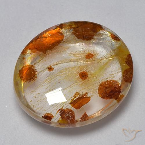 9.33ct Natural Multicolor Cuarzo con marcasita, Ovalada, Transparente