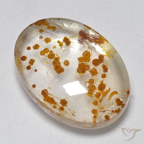19.32ct Natural Multicolor Cuarzo con marcasita, Ovalada, Transparente