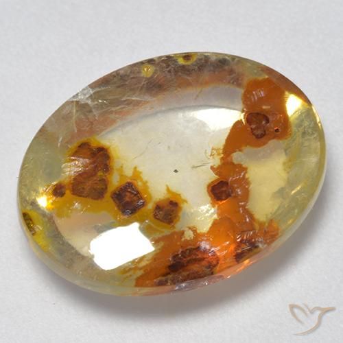 8.13ct Natural Multicolor Cuarzo con marcasita, Ovalada, Transparente