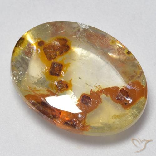 Cuarzo con marcasita Multicolor natural de 8.13 ct, Ovalada, Transparente
