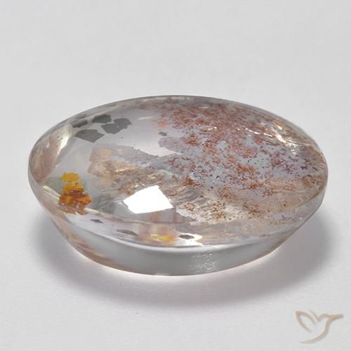 Cuarzo con marcasita Multicolor natural de 11.95 ct, Ovalada, Transparente
