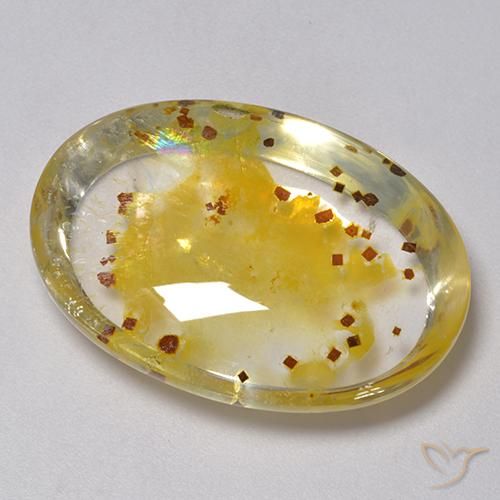 Cuarzo con marcasita Multicolor natural de 40.57 ct, Ovalada, Transparente