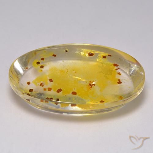 Cuarzo con marcasita Multicolor natural de 40.57 ct, Ovalada, Transparente