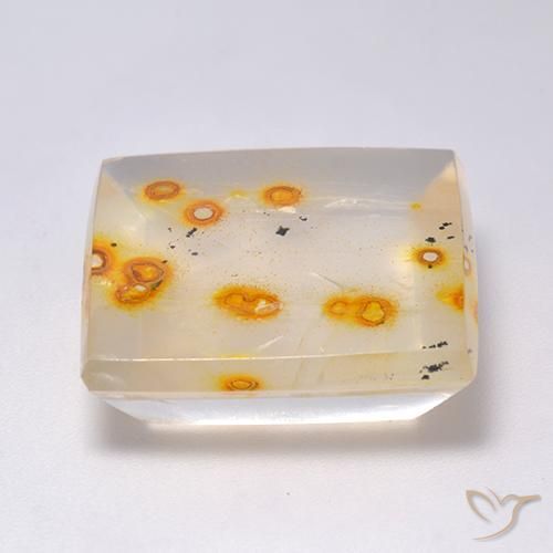 Cuarzo con marcasita Multicolor natural de 23.18 ct, Cuadrado, Transparente