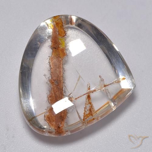 22.00ct Natural Multicolor Cuarzo con marcasita, En forma de pera, Transparente
