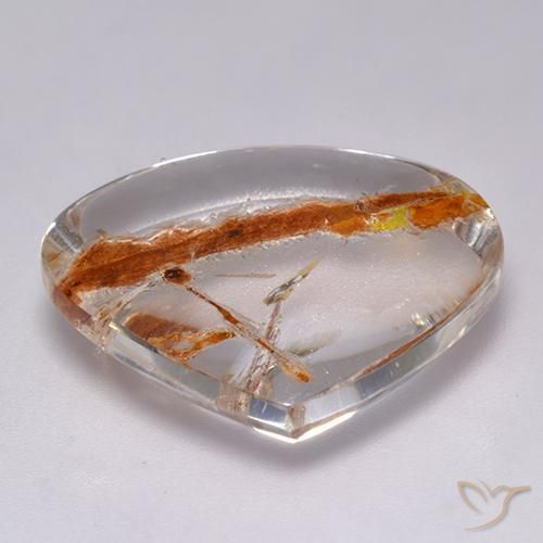 Cuarzo con marcasita Multicolor natural de 22.00 ct, En forma de pera, Transparente