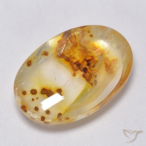 25.09ct Natural Multicolor Cuarzo con marcasita, Ovalada, Transparente