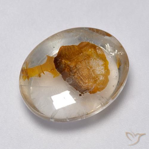 9.04ct Natural Multicolor Cuarzo con marcasita, Ovalada, Transparente
