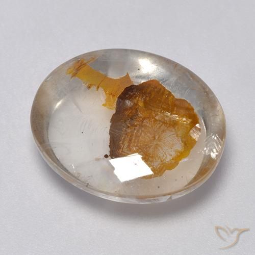 Cuarzo con marcasita Multicolor natural de 9.04 ct, Ovalada, Transparente