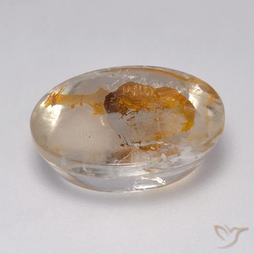 Cuarzo con marcasita Multicolor natural de 9.04 ct, Ovalada, Transparente