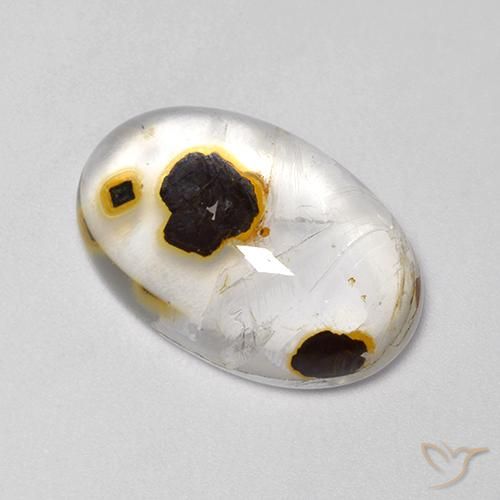 17.52ct Natural Multicolor Cuarzo con marcasita, Ovalada, Transparente