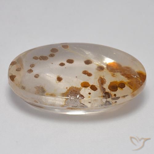 Cuarzo con marcasita Multicolor natural de 16.00 ct, Ovalada, Transparente