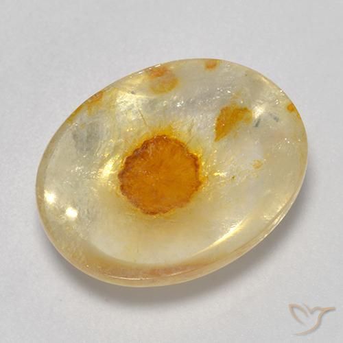 7.97ct Natural Multicolor Cuarzo con marcasita, Ovalada, Transparente