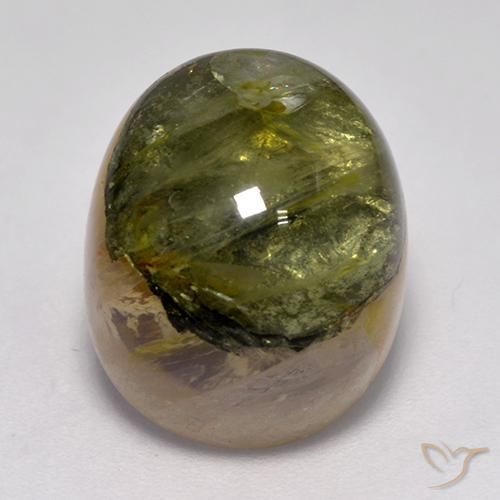 Cuarzo con marcasita Multicolor natural de 15.61 ct, Ovalada, Translúcido