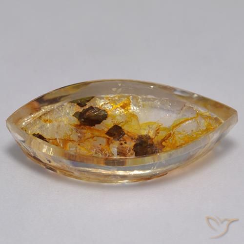 Cuarzo con marcasita Multicolor natural de 12.66 ct, Marquesa, Transparente