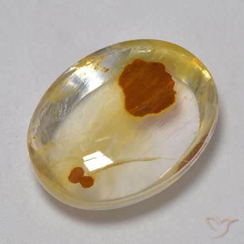 11.34ct Natural Multicolor Cuarzo con marcasita, Ovalada, Transparente