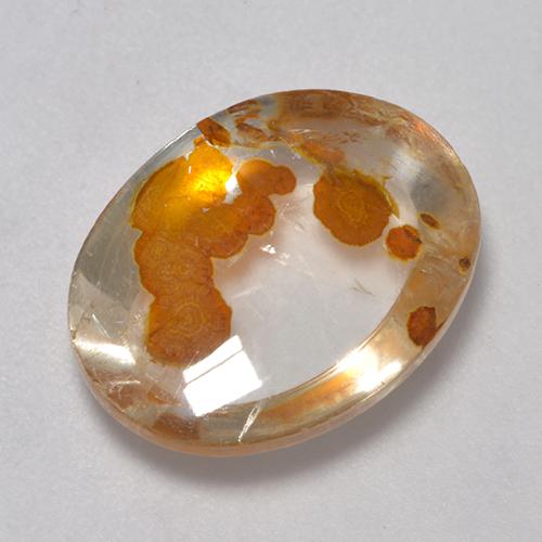Cuarzo con marcasita multicolor natural de 5,86 ct, corte óvalo, transparente