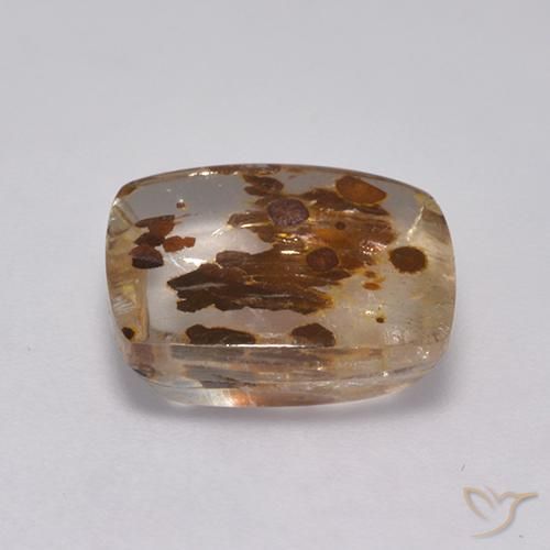 Cuarzo con marcasita Multicolor natural de 6.25 ct, Forma Cojín, Transparente