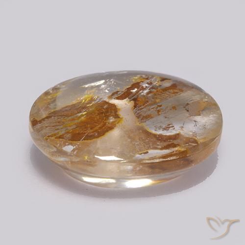 Cuarzo con marcasita Multicolor natural de 7.86 ct, Ovalada, Transparente