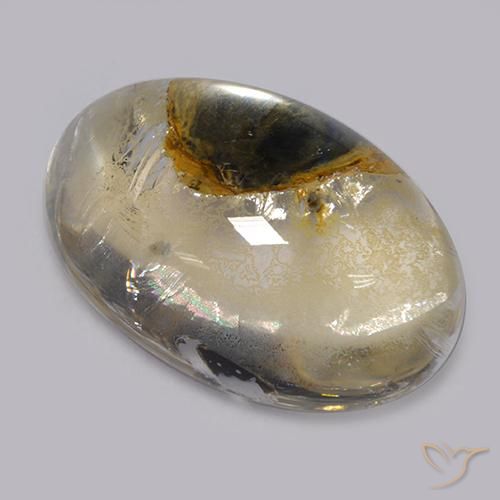 13.90ct Natural Multicolor Cuarzo con marcasita, Ovalada, Transparente