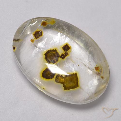 16.72ct Natural Multicolor Cuarzo con marcasita, Ovalada, Transparente