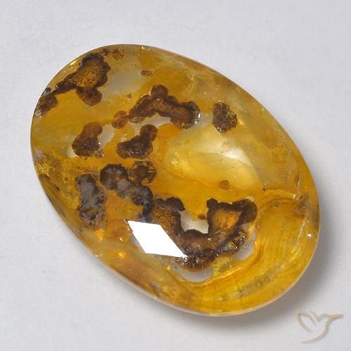 18.71ct Natural Multicolor Cuarzo con marcasita, Ovalada, Transparente