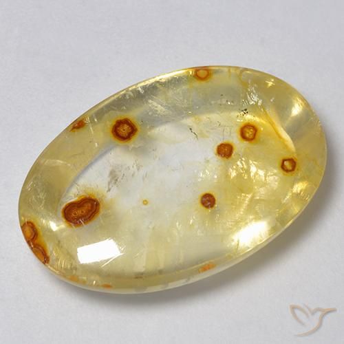 19.30ct Natural Multicolor Cuarzo con marcasita, Ovalada, Transparente