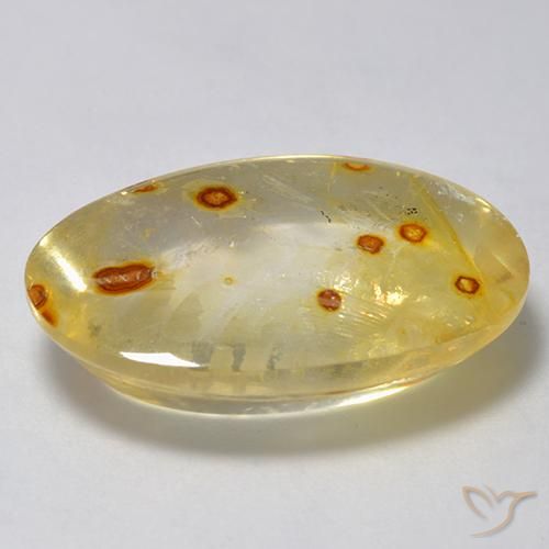 Cuarzo con marcasita Multicolor natural de 19.30 ct, Ovalada, Transparente