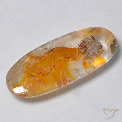 9.59ct Natural Multicolor Cuarzo con marcasita, Ovalada, Transparente