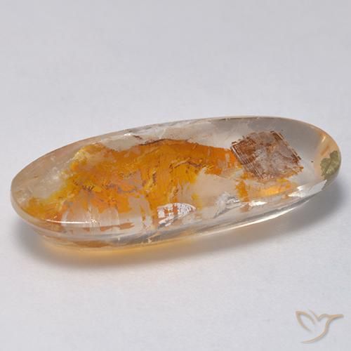 Cuarzo con marcasita Multicolor natural de 9.59 ct, Ovalada, Transparente