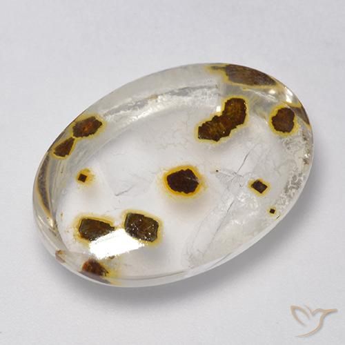 16.93ct Natural Multicolor Cuarzo con marcasita, Ovalada, Transparente