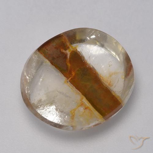 Cuarzo con marcasita Multicolor natural de 8.27 ct, Ovalada, Transparente