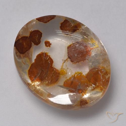 9.52ct Natural Multicolor Cuarzo con marcasita, Ovalada, Transparente