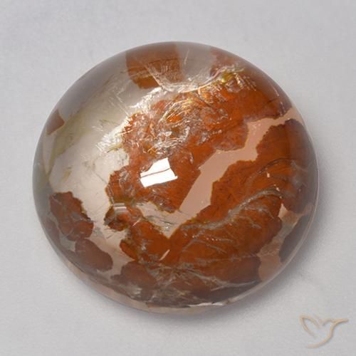 Cuarzo con marcasita Multicolor natural de 20.59 ct, Redondo, Transparente