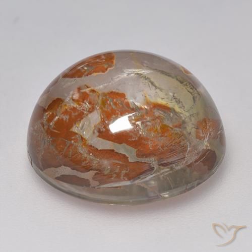 Cuarzo con marcasita Multicolor natural de 20.59 ct, Redondo, Transparente