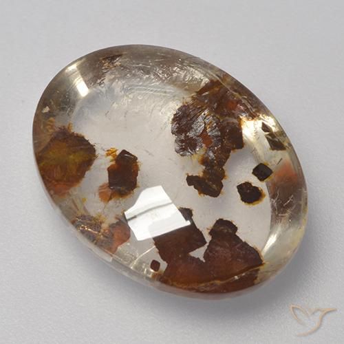 10.20ct Natural Multicolor Cuarzo con marcasita, Ovalada, Transparente