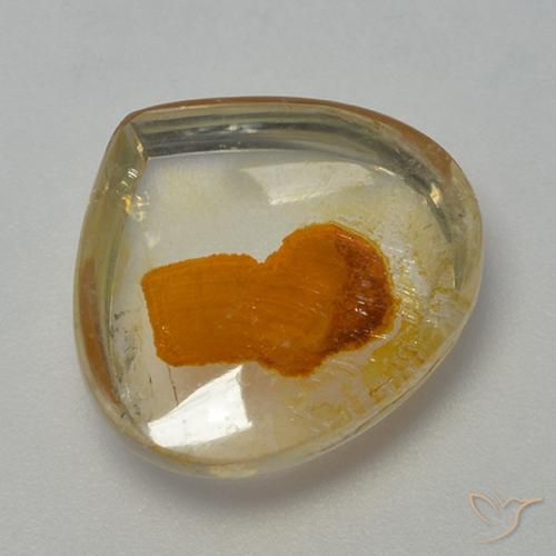 Cuarzo con marcasita multicolor natural de 7,97 ct, en forma de pera, transparente