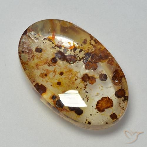 16.40ct Natural Multicolor Cuarzo con marcasita, Ovalada, Transparente