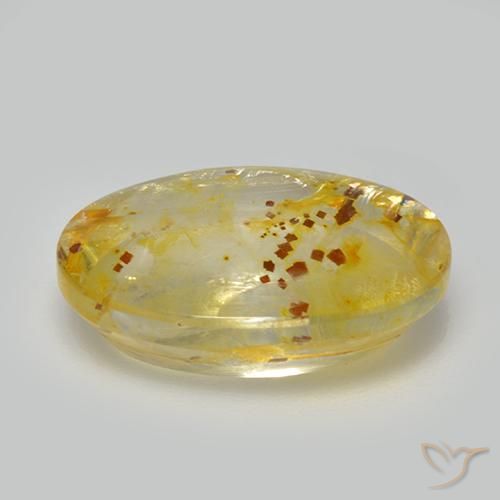 Cuarzo con marcasita Multicolor natural de 9.87 ct, Ovalada, Transparente