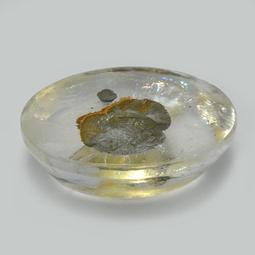 Cuarzo con marcasita Multicolor natural de 11.85 ct, Corte Óvalo, Transparente