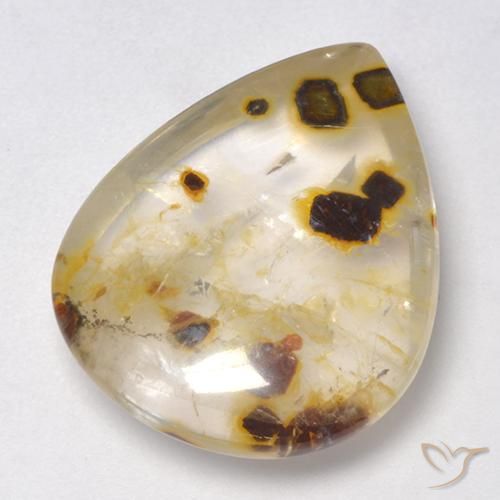 16.06ct Natural Multicolor Cuarzo con marcasita, En forma de pera, Transparente