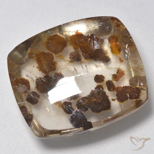 28.55ct Natural Multicolor Cuarzo con marcasita, Forma Cojín, Transparente