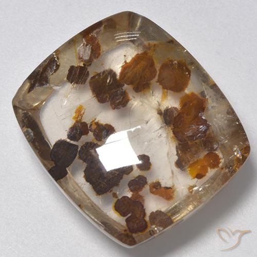 Cuarzo con marcasita Multicolor natural de 28.55 ct, Forma Cojín, Transparente